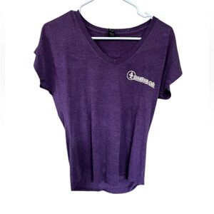 Anvil Purple V-Neck Short Sleeve Tee